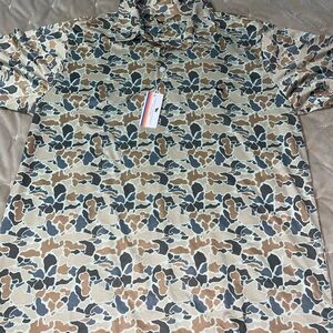 Simply Southern Men's Camouflage Polo Shirt large nwt